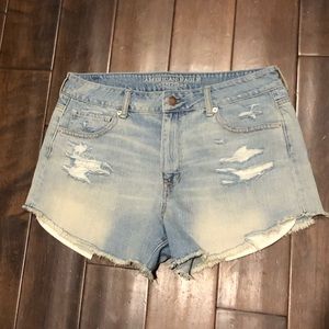 American Eagle High Wasted Distressed Shorts